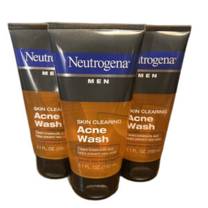 4X  Neutrogena Men Skin Clearing Acne Wash ~ 5.1 fl oz Salicylic Acid Read